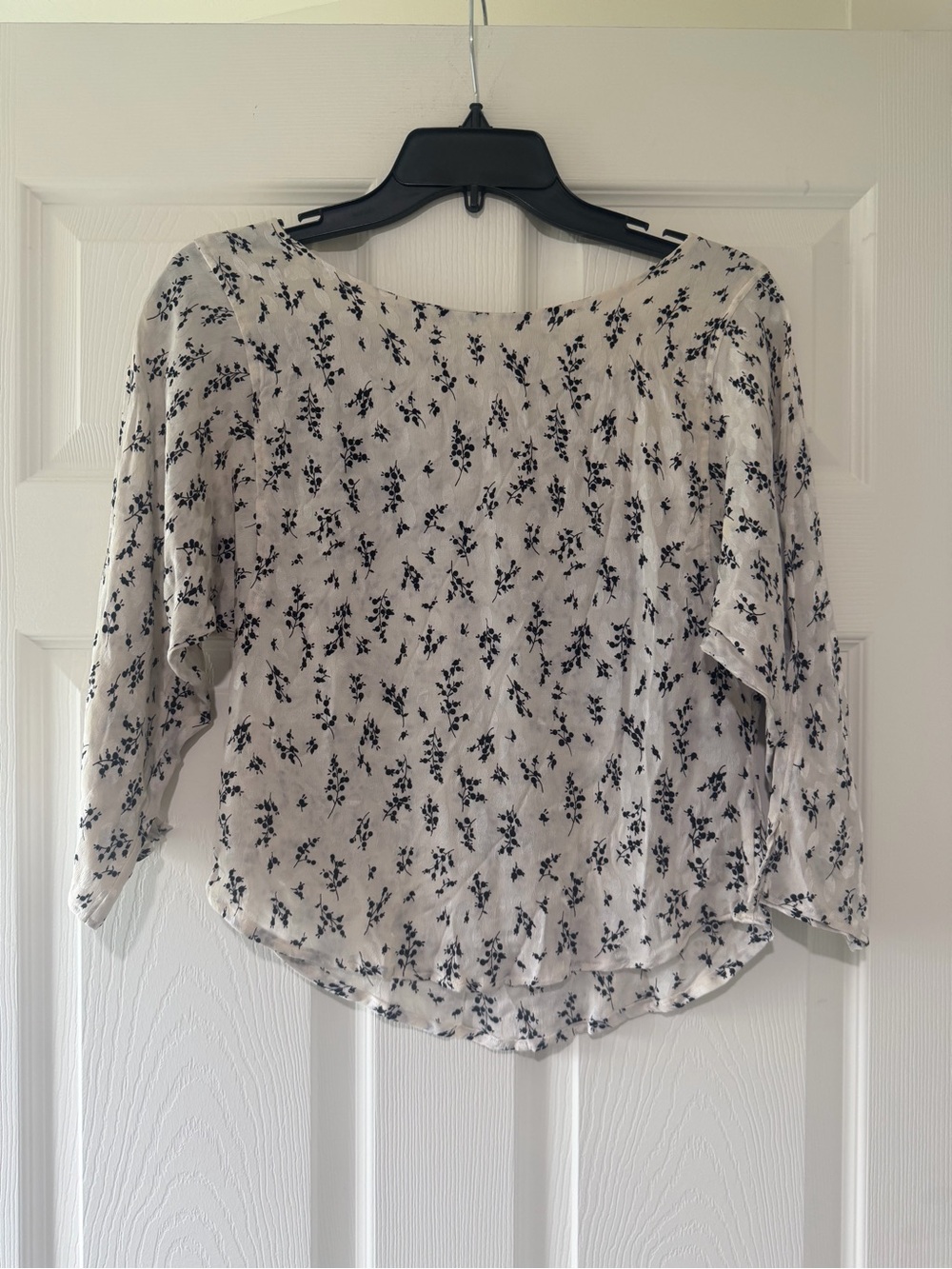 Light Cream Floral Print Women's Blouse